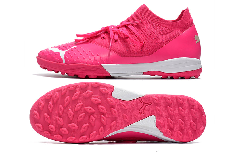 Chuteira PUMA Future Z 1.4 Pro Cage Society Rosa – Grupo R7sport