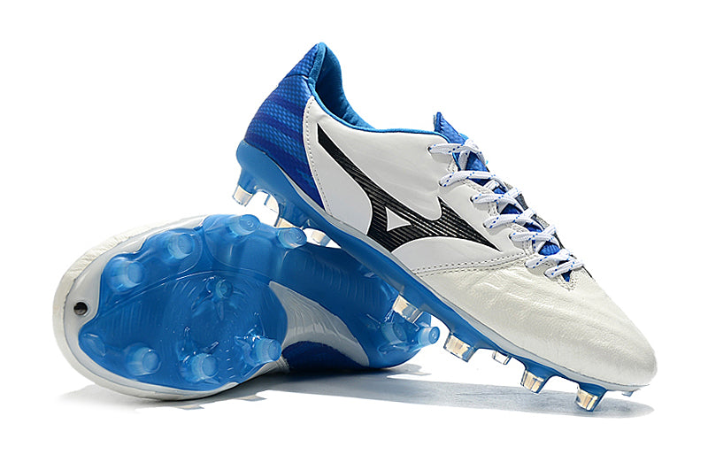CHUTEIRA MIZUNO REBULA V3 FG BRANCO/AZUL/PRETO – Grupo R7sport