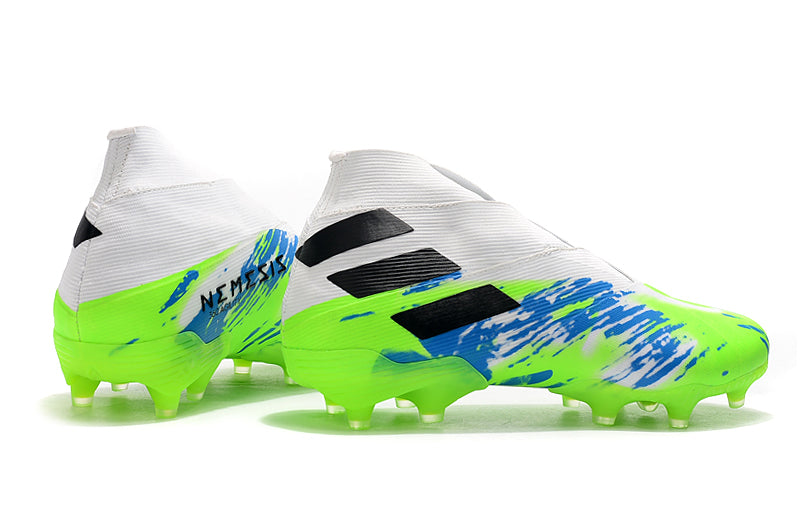 CHUTEIRA ADIDAS NEMEZIZ 19+ FG BRANCO/PRETO/VERDE/AZUL – Grupo R7sport