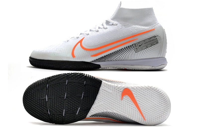 CHUTEIRA NIKE MERCURIAL SUPERFLY 7 ELITE IC BRANCO/LARANJA – Grupo
