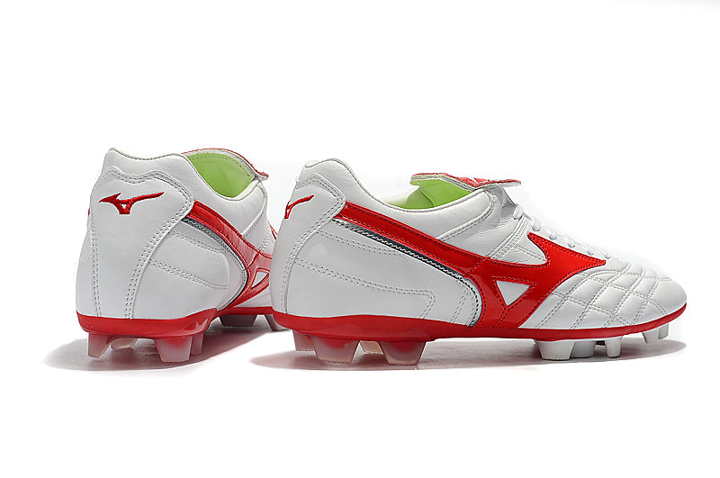 CHUTEIRA MIZUNO WAVE CUP LEGEND FG BRANCO/VERMELHO – Grupo R7sport