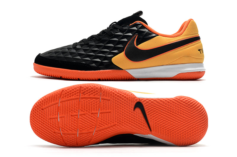 CHUTEIRA NIKE TIEMPO LEGEND 8 IC LARANJA/PRETO – Grupo R7sport