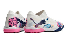 Carregar imagem no visualizador da galeria, Chuteira Puma Future 7 Match Society - Branco/Rosa/Azul
