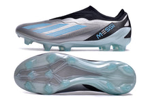 Carregar imagem no visualizador da galeria, Chuteira de Campo ADIDAS X CrazyFast+ LL FG Messi Azul/Prata/Preto
