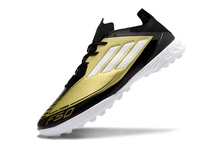 Carregar imagem no visualizador da galeria, Chuteira Society ADIDAS F50 Pro Messi Triunfo Dorado
