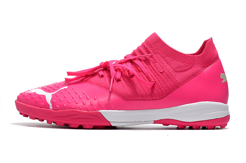 Chuteira PUMA Future Z 1.4 Pro Cage Society Rosa – Grupo R7sport
