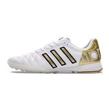 Carregar imagem no visualizador da galeria, Chuteira Adidas Adipure 11 Pro Society TF Branca e Dourada
