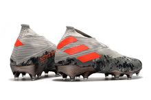 Carregar imagem no visualizador da galeria, CHUTEIRA ADIDAS NEMEZIZ 19+ FG CINZA/LARANJA

