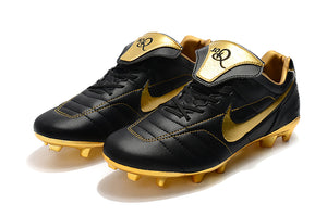 CHUTEIRA NIKE TIEMPO LEGEND 7 ELITE FG R10 PRETO/DOURADO
