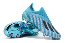 Carregar imagem no visualizador da galeria, CHUTEIRA ADIDAS X 19+ FG &quot;HARDWIRED&quot; AZUL/PRETO
