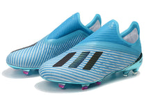 Carregar imagem no visualizador da galeria, CHUTEIRA ADIDAS X 19+ FG &quot;HARDWIRED&quot; AZUL/PRETO
