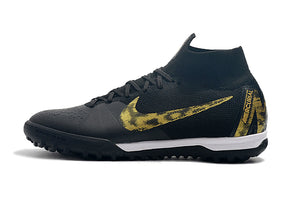 CHUTEIRA NIKE MERCURIAL SUPERFLY 6 ELITE TF "BLACK LUX" PRETO/DOURADO