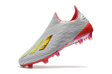 Carregar imagem no visualizador da galeria, CHUTEIRA ADIDAS X 19+ FG &quot;302 REDIRECT&quot; CINZA/VERMELHO
