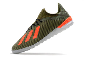 CHUTEIRA ADIDAS X 19.1 TF "VERDE CAMUFLADO/LARANJA"