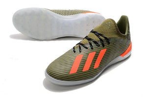CHUTEIRA ADIDAS X 19.1 TF "VERDE CAMUFLADO/LARANJA"