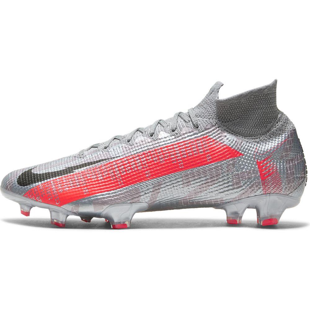 CHUTEIRA NIKE MERCURIAL SUPERFLY 7 FG ELITE CINZA/VERMELHO – Grupo