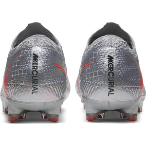 CHUTEIRA NIKE MERCURIAL VAPOR 13 FG ELITE CINZA/VERMELHO