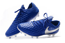 Carregar imagem no visualizador da galeria, CHUTEIRA NIKE TIEMPO LEGEND 8 ELITE FG &quot;NEW LIGHTS&quot; AZUL/PRATA
