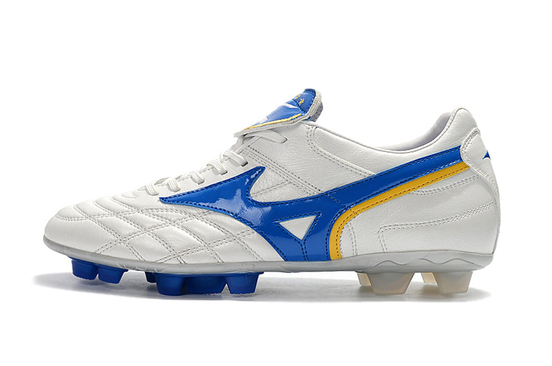 シューズ Mizuno Wave Cup Legend CHUTEIRA MIZUNO WAVE CUP LEGEND FG BRANCO/AZUL/AMARELO – Grupo R7sport