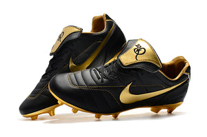 CHUTEIRA NIKE TIEMPO LEGEND 7 ELITE FG R10 PRETO/DOURADO