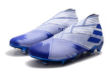 Carregar imagem no visualizador da galeria, CHUTEIRA ADIDAS NEMEZIZ 19+ FG AZUL/BRANCO
