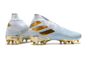 CHUTEIRA ADIDAS NEMEZIZ 19+ FG BRANCO/DOURADO