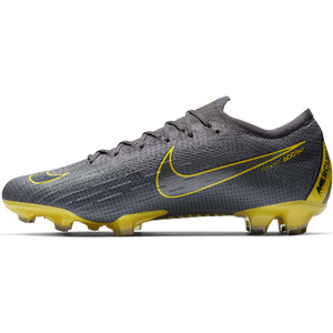 CHUTEIRA NIKE MERCURIAL VAPOR 12 FG ELITE "GAME OVER" CINZA/AMARELO